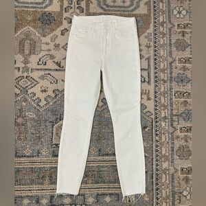 Mother High Waisted Looker Ankle Fray